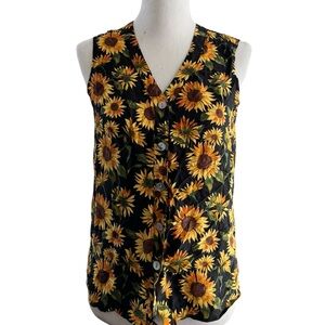 Saks Fith Avenue Sunflower Petite Sleeveless Top